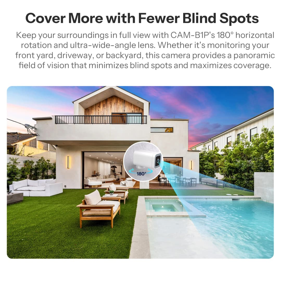 SONOFF CAM-B1P 2K HD Outdoor Smart Security Camera AI Human Detection IP65 Weatherproof Smart Tracking Full-Color Night Vision - 5
