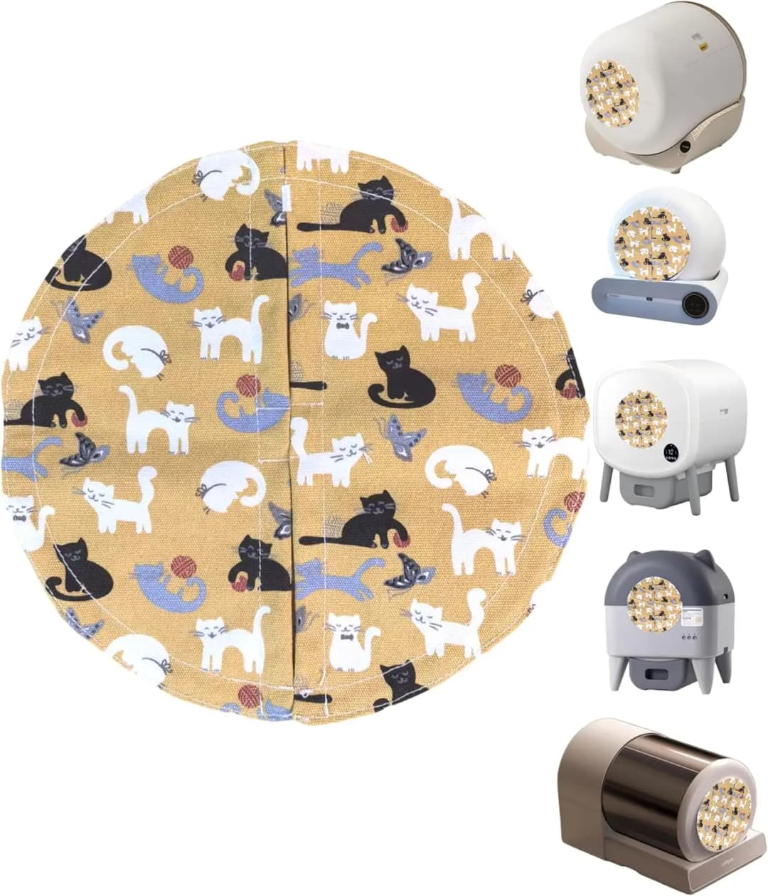 NewUpgraded Thick Cotton Magnetic Closure Door Curtain For TONEPIE Ti Pro Self Automatic Litter Box Accessories Odor Dust-Proof - 4