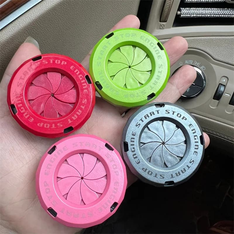 Ignition Device Decor Motorcycle Key Cover Car Interior Sticker Decorative Rotary Push To Start Button Cover for Motorcycle Lock - 2