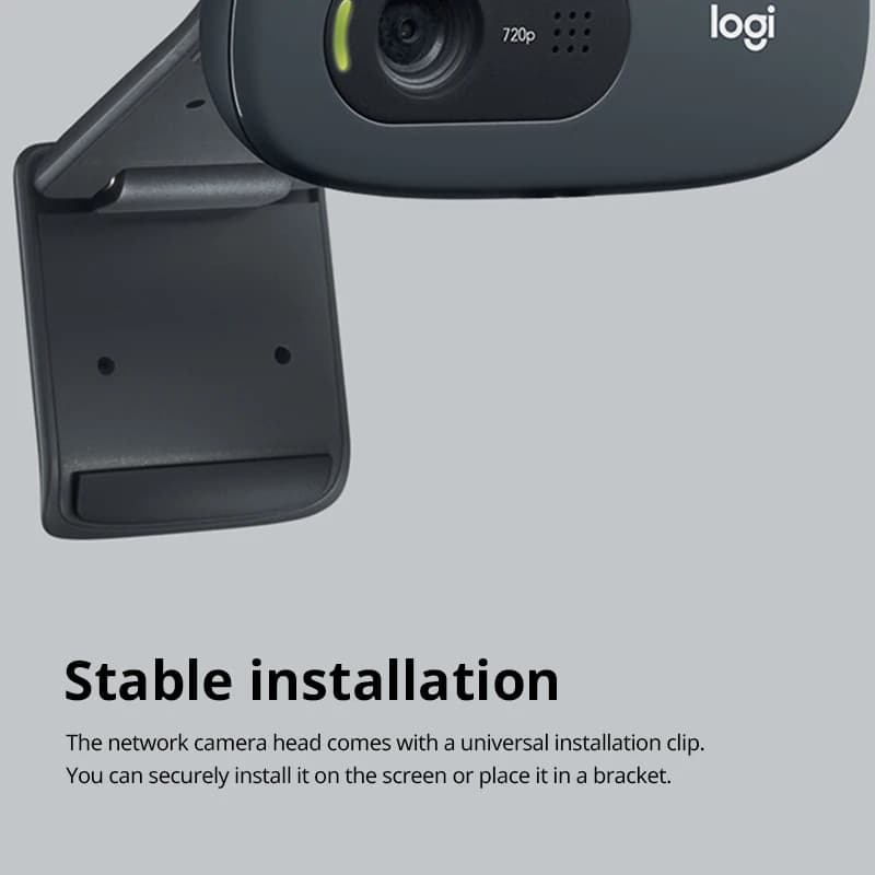 Logitech C270 HD Video 720P Webcam Built-in Micphone USB2.0 Mini Computer Camera for PC Laptop Video Conference Camera Original - 3