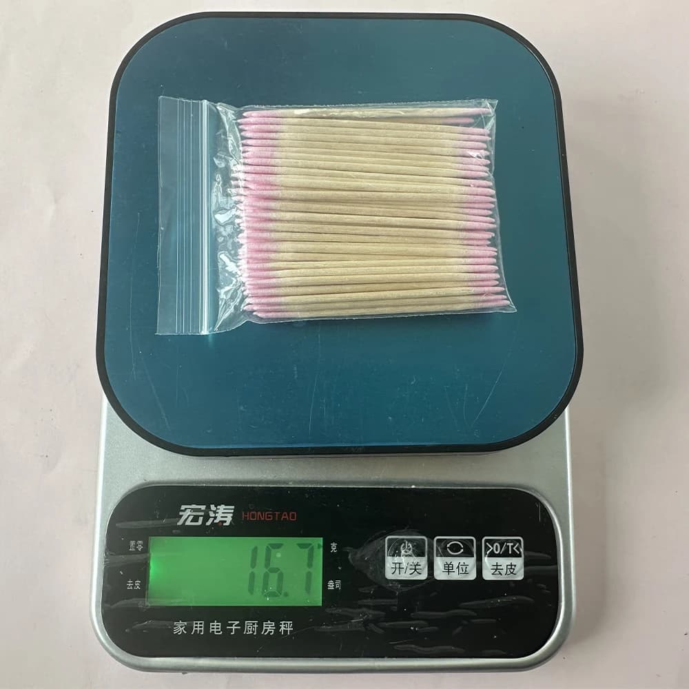 400pcs Pink Double Head Nail Art Cuticle Pusher Remover 7CM Orange Wood Sticks Cotton Swab Clean Tool for Nail Rhinestone Makeup - 6