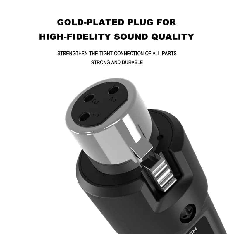 نظام KEBIDUMEI اللاسلكي بتردد UHF مع محول XLR لمايكروفون الديناميكي والجيتار ومزج الصوت ونظام PA - 4
