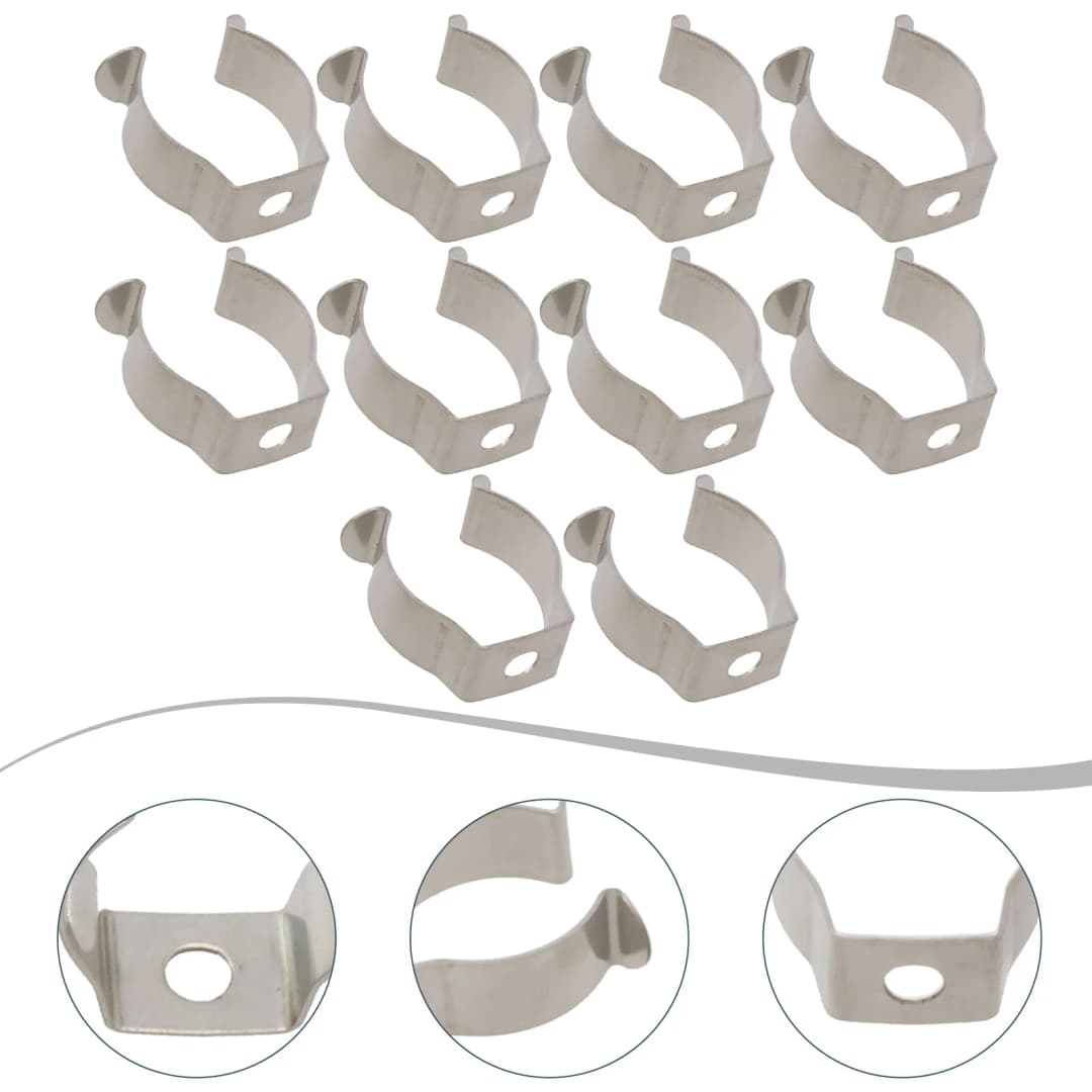 10 مشابك زنبركية قوية مع قاعدة ضيقة لتعليق الأدوات، مثالية للمرائب والمستودعات - 6