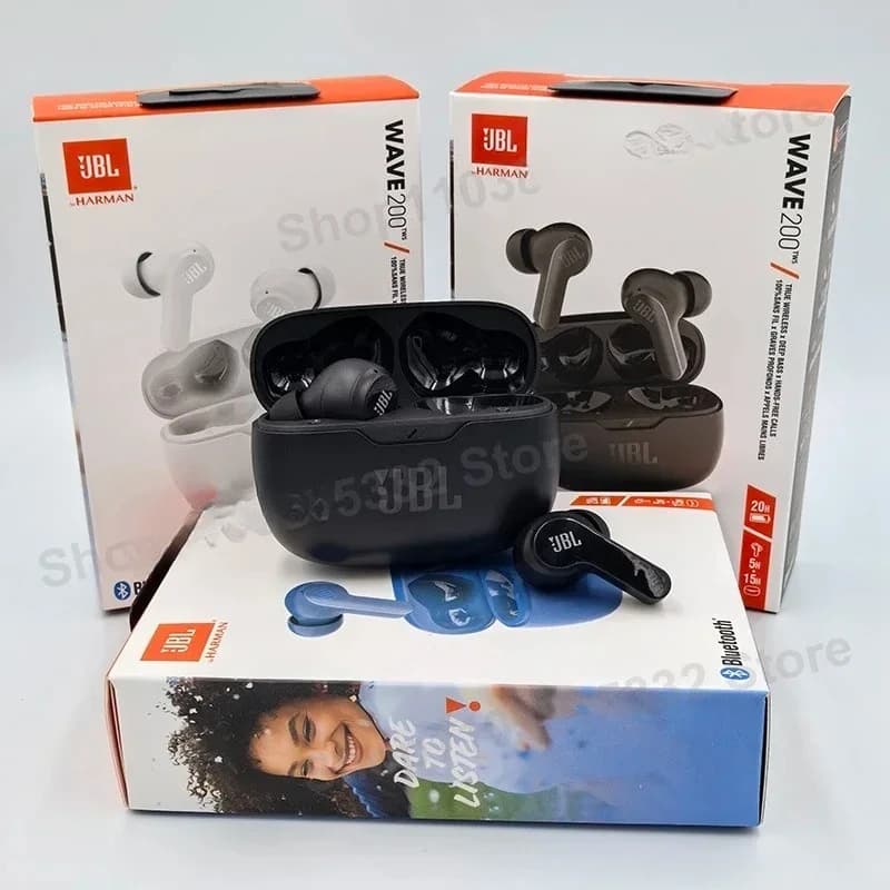 سماعات أذن لاسلكية أصلية من JBL Wave 200TWS سماعات رأس حقيقية JBL W200 TWS بلوتوث 5.0 سماعات أذن رياضية مع ميكروفون - 5