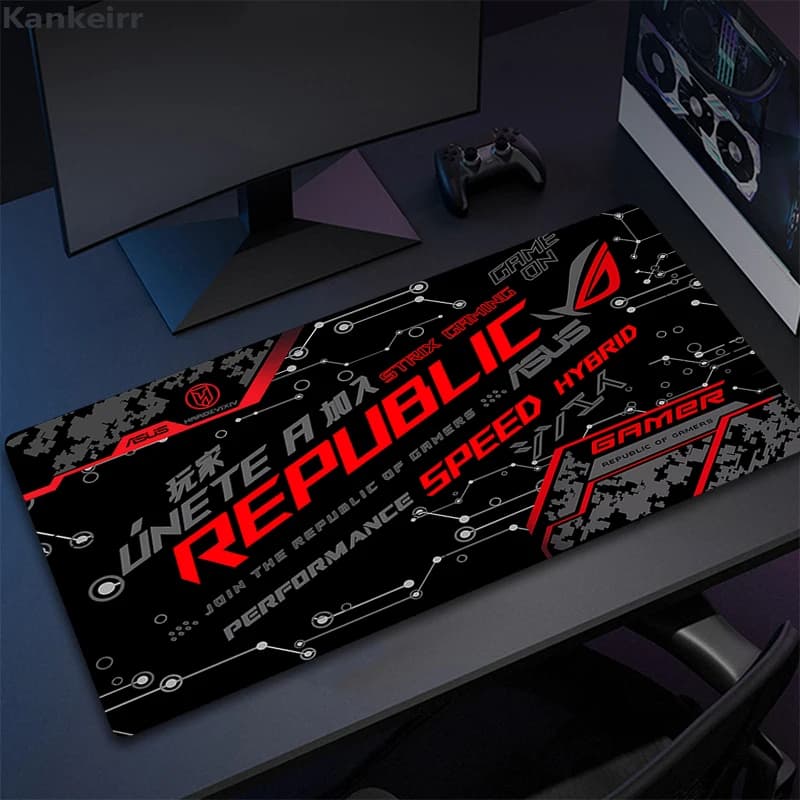 Asus Rog Black Mause Pad Anime Mouse Mats Gaming Computer Desk Mat Mouse Carpet Pc Accessories Gamer Mouse Pad Speed Rubber Mat - 2