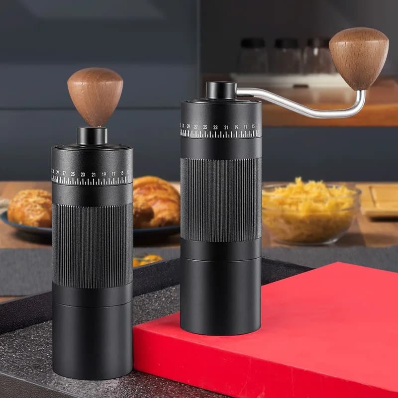 Upgrade Manual Coffee Grinder CNC Professional Stainless Steel Adjustable Manual Burr Coffee Bean Grinding 25g Capacity - 2
