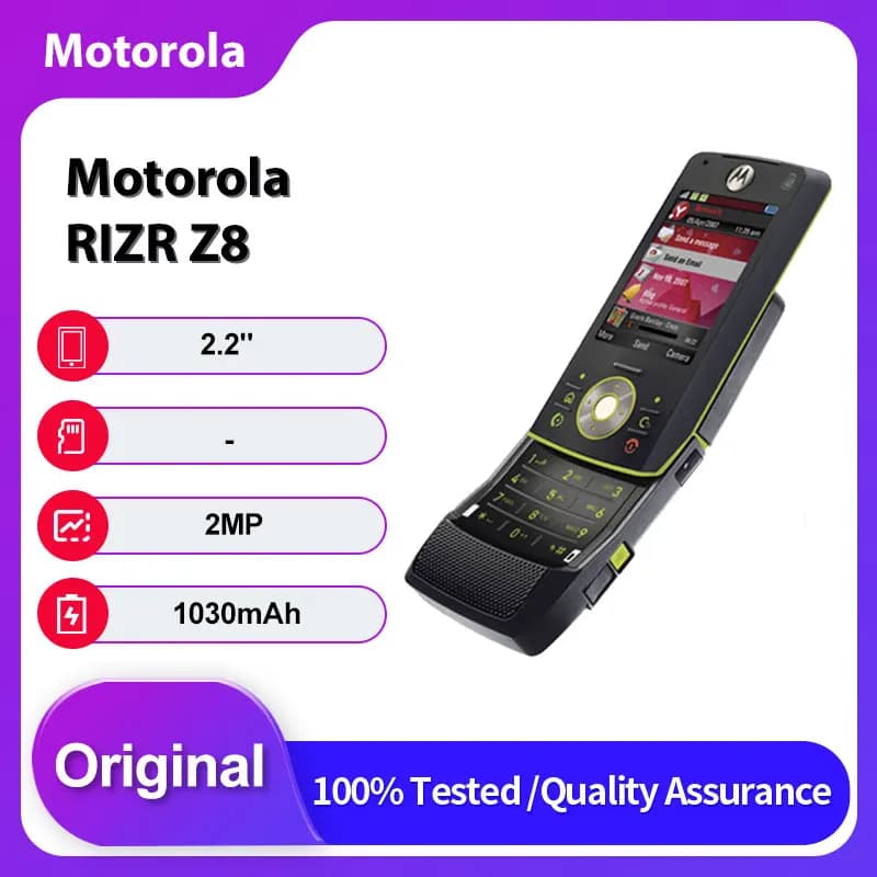 Original Unlocked Motorola RIZR Z8 3G 1030mAh GSM 850 / 900 / 1800 / 1900 Mobile Phone