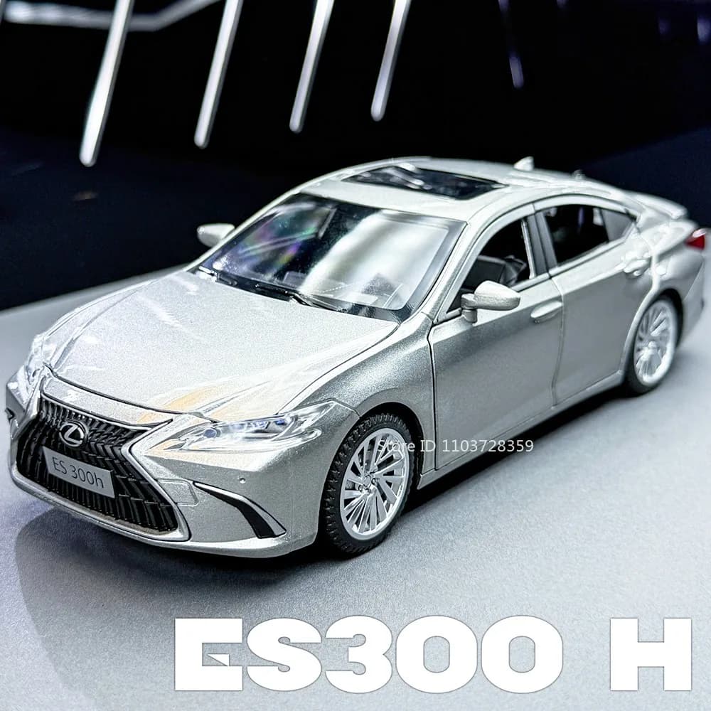 1:24 ES300H Q5 Car Toy Models Alloy Diecast Sound Light Doors Opened Exquisite Interior Shock Absorption Birthday Gifts for Boys