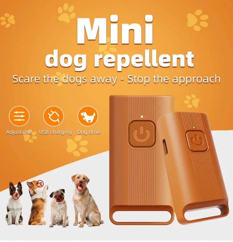 Mini Ultrasonic Dog Repeller Rechargeable Portable Dog Bark Deterrent DeviceTrainer Anti Barking Device with LED - 2