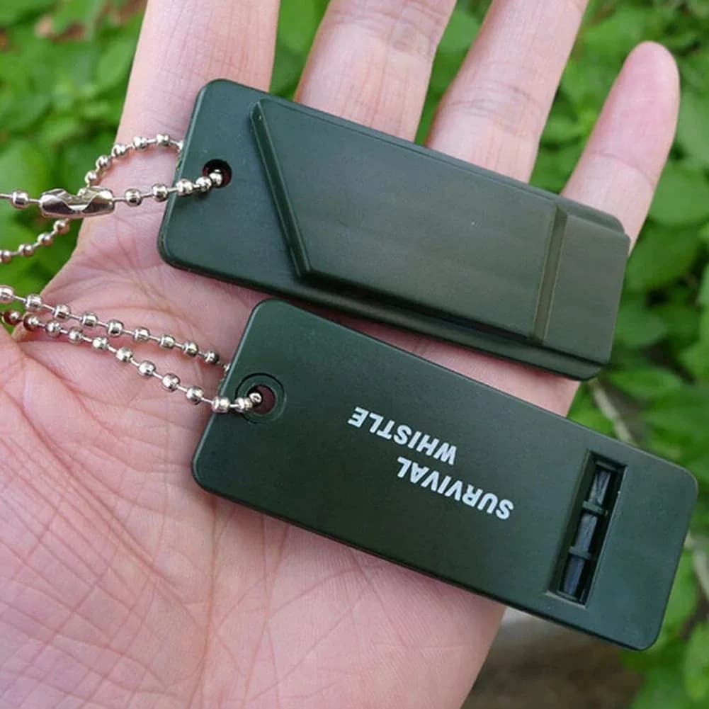 2/5pcs 3-frequency Survival Whistle Outdoor High Decibel Survival Whistle for Hiking, Camping, Hunting Light-weight Whistle - 5