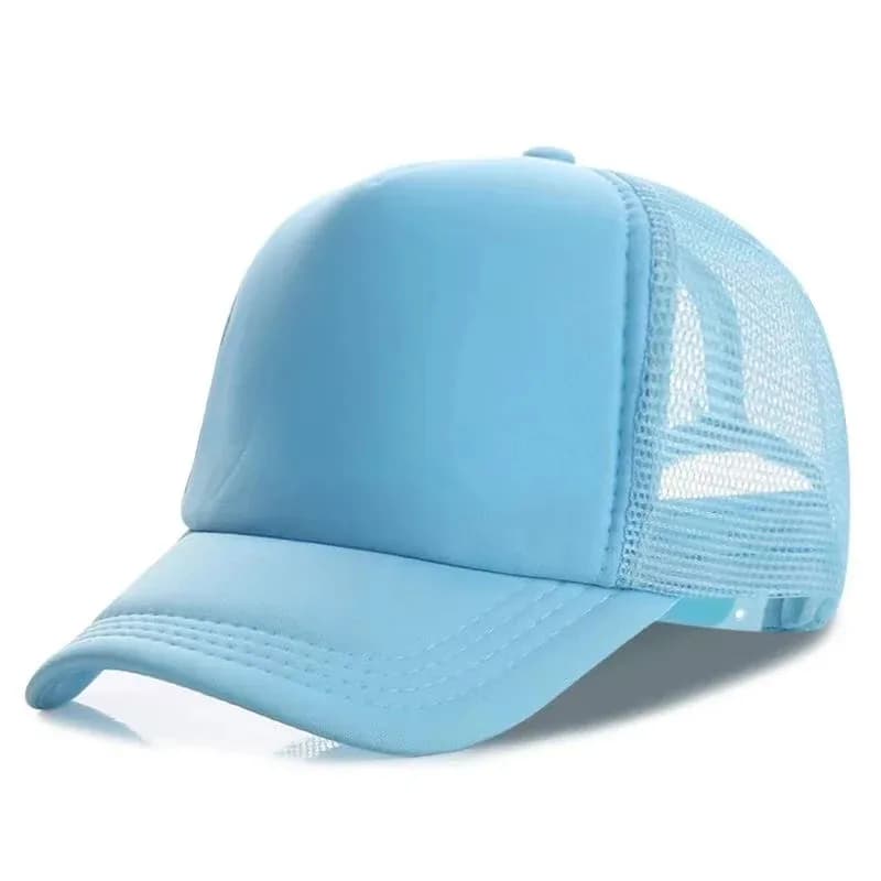 Unisex Cheaper 5 Panel Trucker Hat For Adult Summer Net Baseball Cap Men Women Blank Mesh Adjustable Sun Hat Visor - 6