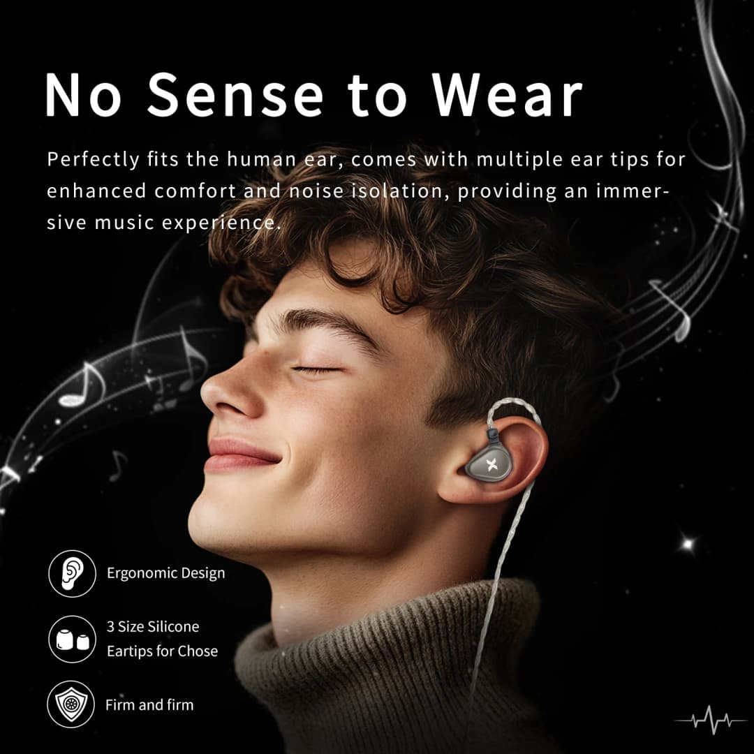 DUNU Titan X HiFi IEM Earphones Dual Magnetic Dynamic Driver Metal Alloy Housing 3.5mm/TypeC Mic Earbuds For Audiophile Gaming - 5