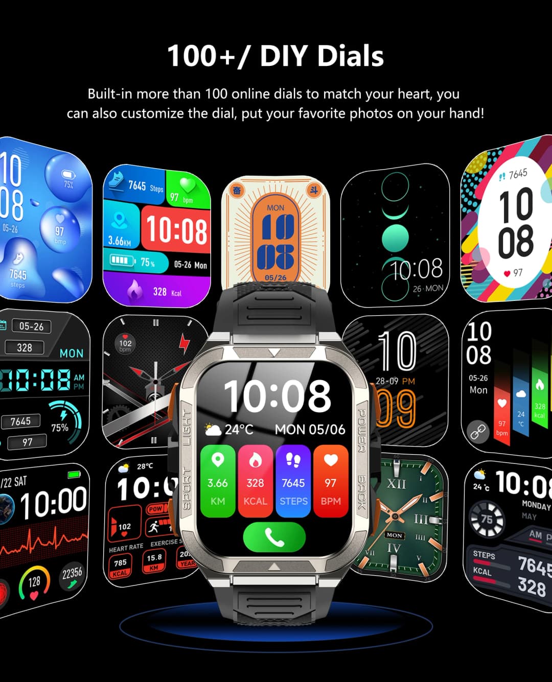 ساعة ذكية خارجية Blackview W80 PRO مع تحديد المواقع GPS، شاشة 1.91 بوصة TFT، بطارية 900mAh مع كشاف، ساعة مراقبة الصحة - 6