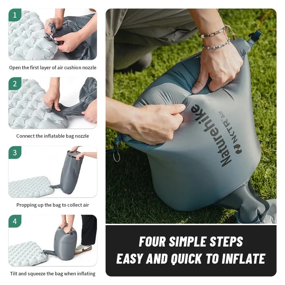 Naturehike Inflatable Bag for Outdoor Air Mattress Inflating Mat Multifunctional Universal Camping Tent Moisture-proof Mat Pump - 4