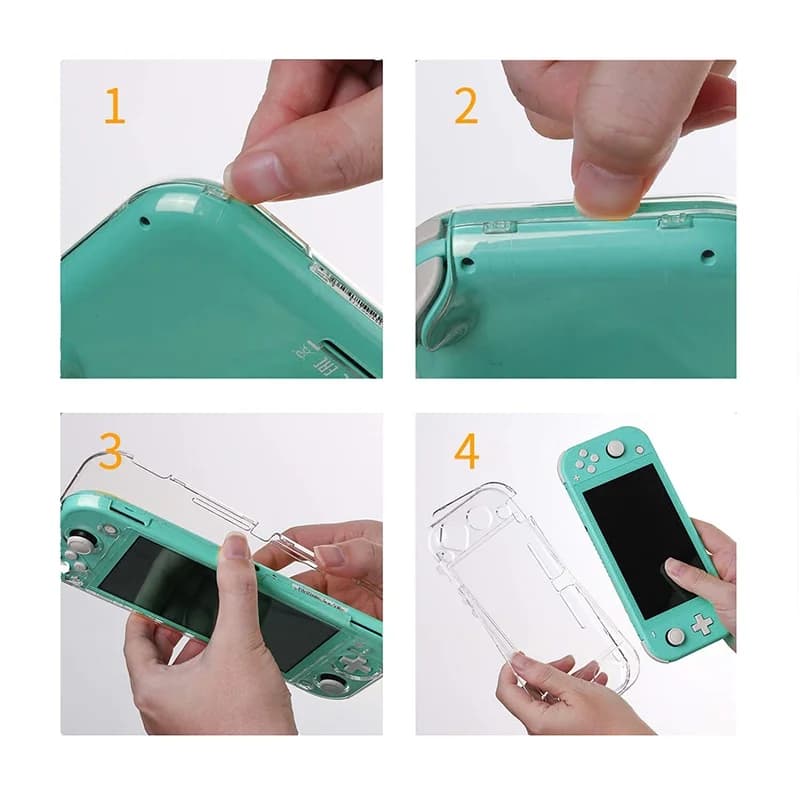 غطاء حماية كامل كريستالي مضاد للانزلاق لوحدة التحكم Switch Lite - ملحق أساسي لجهاز NS - 2