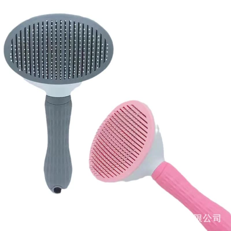 Cat Dog Grooming Brush Professional Deshedding Tool for Long-Haired Pets Anti-Tangle Stainless Steel Comb Ergonomic Handle - 5