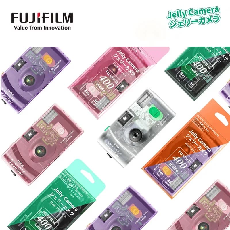 كاميرا فيلم شفافة C400 Fujifilm كاميرا جيلي كاميرا أكسجين كاميرا يمكن التخلص منها كاميرا فيلم 135 تلتقط 36 صورة مع فلاش - 3