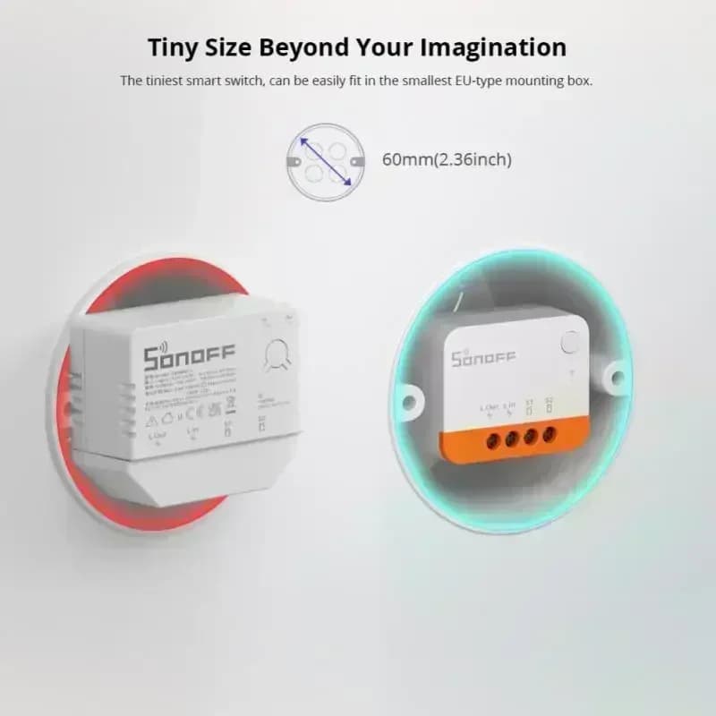 SONOFF ZBMINI L2 Zigbee Smart Switch Mini L2 Zigbee ZBMINIL2 No Neutral Wire Two-Way Control Required 1-Gang  Alexa Google Home - 2