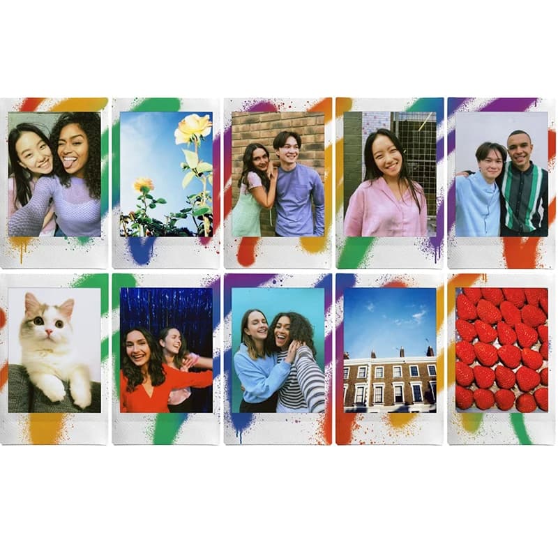 Fujifilm Instax Mini Film Instax Mini 13 Spray Art Design Film For Fuji Mini 12 41 9 SE 25 99 40 Evo 90 Instant Cameras Link 3 - 4