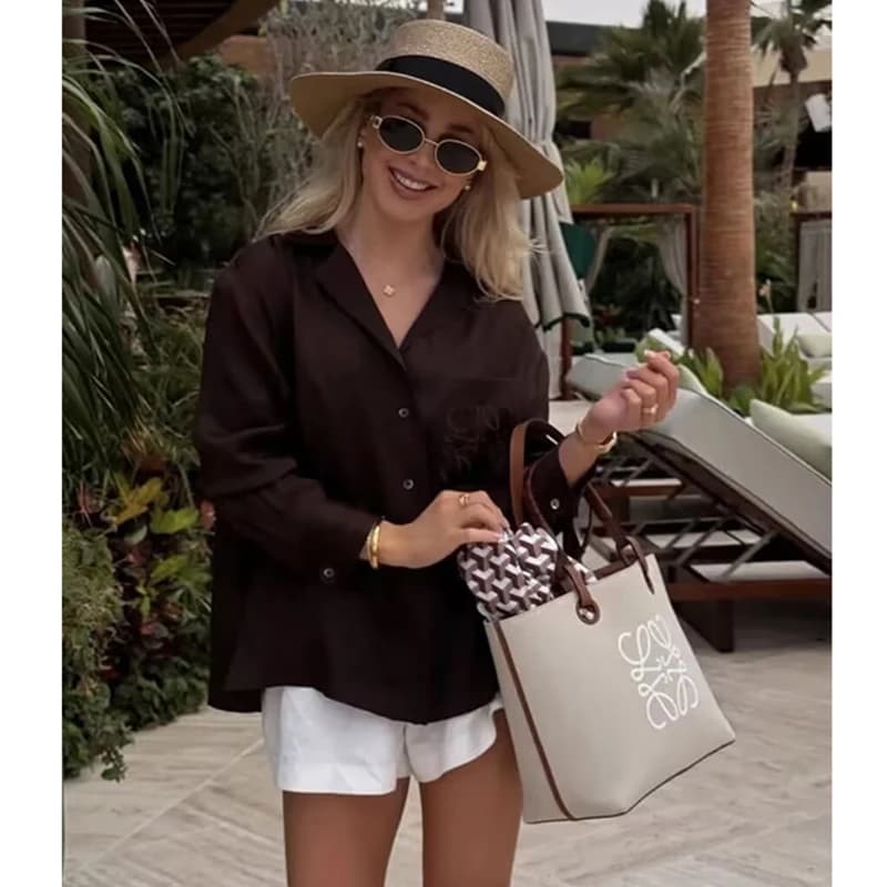 2026 New Women's Spring Shirts Fashion Loose Elegant Office Shirts Chic Street Comfort Youth Travel Holiday Shirt Tops - 4
