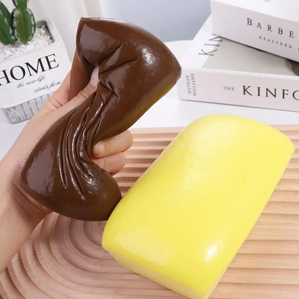 لعبة ضغط بطيئة الارتفاع محاكاة الطعام لعبة فيدجيت كعكة ناعمة خبز توست لعبة عصر تخفيف التوتر لعبة استرخاء اليد - 4