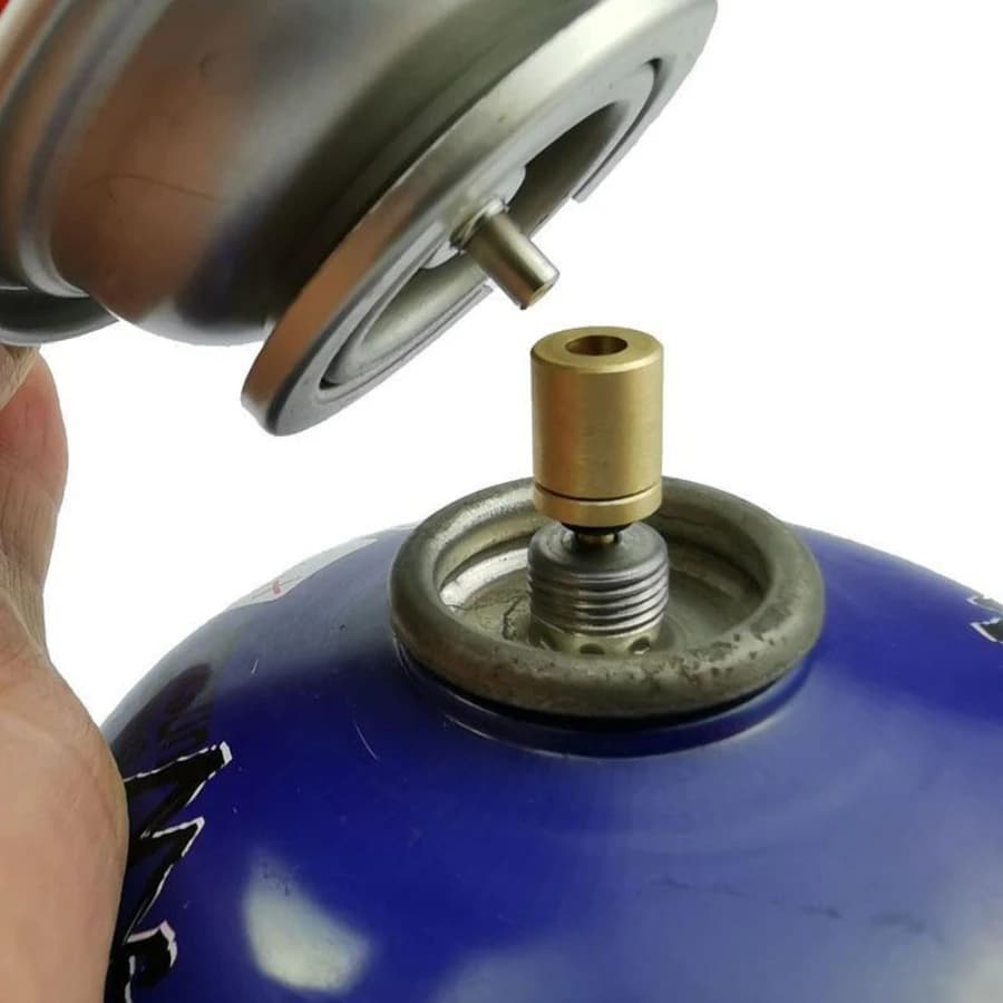 KIQUNE محول تعبئة غاز محمول للخارج، اسطوانة غاز، خزان غاز، موقد غاز، اكسسوارات تخييم، منفاخ علبة بيوتان