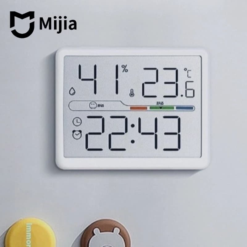 Mijia New Electronic Thermometer Hygrometer Weather Station High Precision with Table Clock Function Mini Thermometer LCD Tools