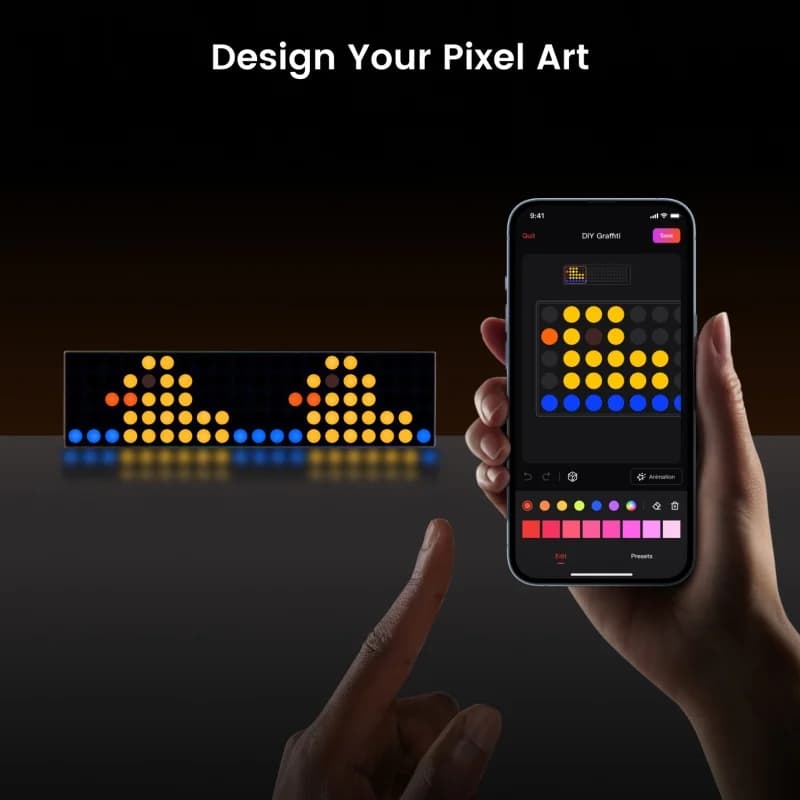 YEELIGHT Cube Smart Light Lite WiFi RGB Dynamic Light Music Sync Preset Clock/Letters/Emojis for Apple Home Alexa Google APP - 4