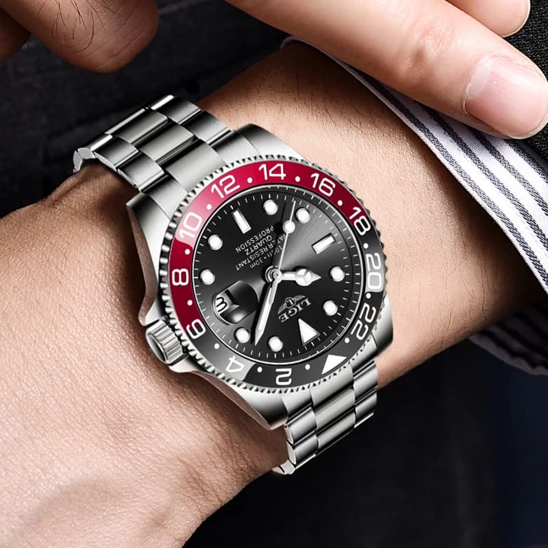 LIGE Fashion Business Watch Men 3ATM Waterproof Luminous Wristwatch Men Clock Top Brand Luxury Sports Quartz Diving Chronograph - 5