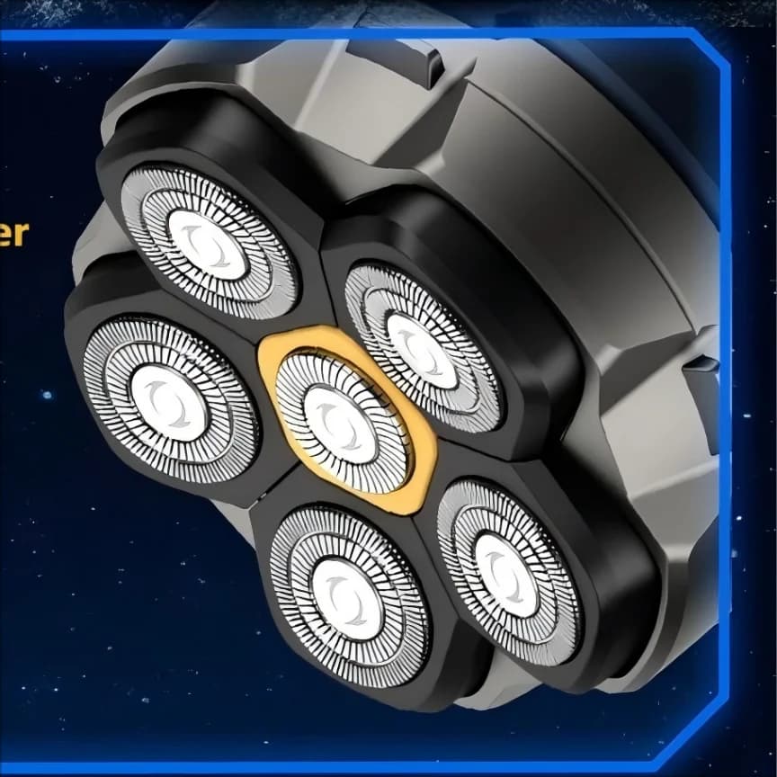 ماكينة حلاقة كهربائية للرأس للرجال الصلع 6D شفرة مغناطيسية قابلة للشحن بشاشة LED مقاومة للماء لقص شعر الوجه
