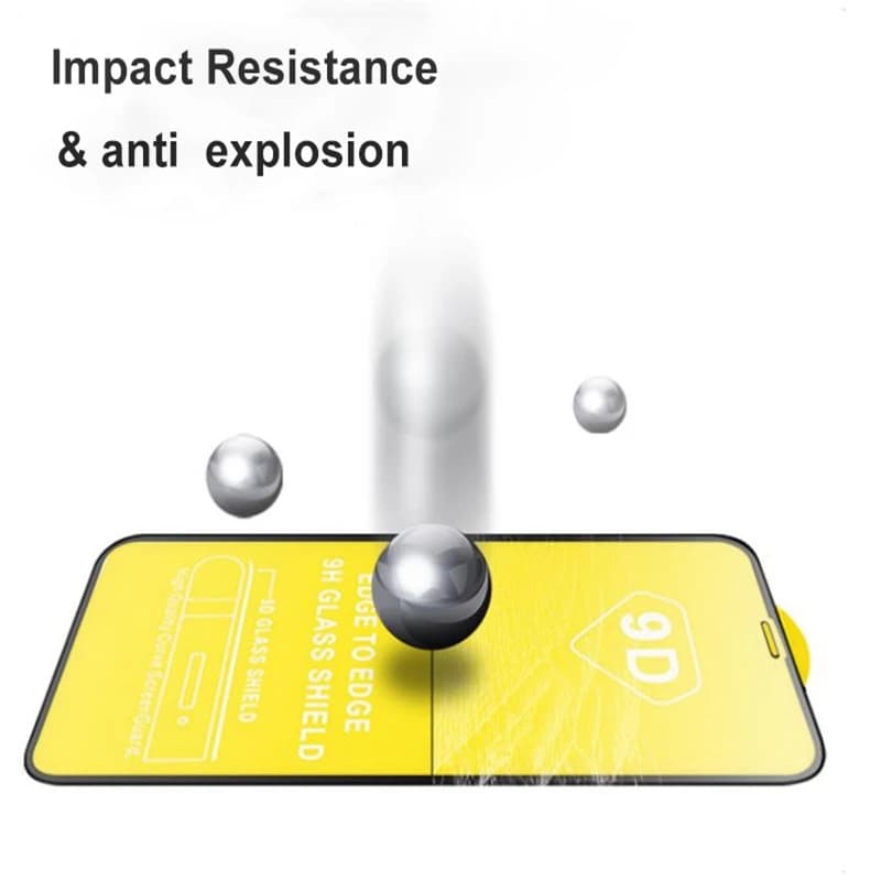1-4 قطع زجاج حماية 9D لهاتف آيفون 16 و15 و11 و12 و13 و14 برو ماكس و15 بلس واقي شاشة لهاتف آيفون XR وX وXS ماكس زجاج مقوى - 4