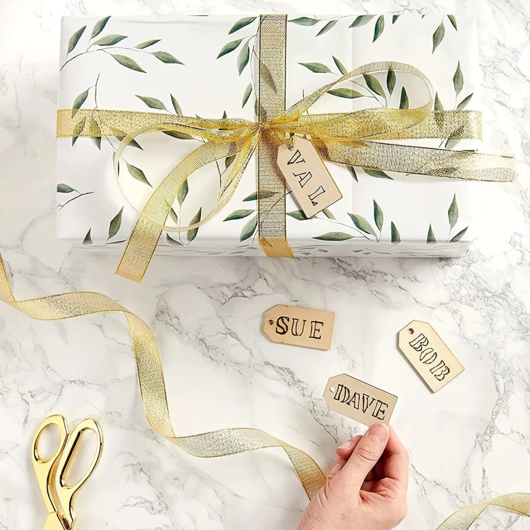 60 قطعة 1X2in علامات خشبية غير مكتملة ملصقات حرفية للمنزل لوازم حرفية ذاتية الصنع هدية زينة الزفاف - 4