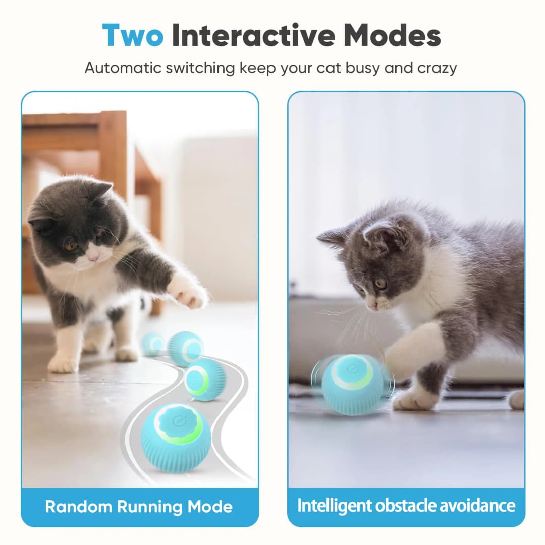 Cat Interactive Ball Training Self-moving Kitten Electric Cat Ball Toys Electronic Automatic Rolling Magic Ball Toys for Cat - 5