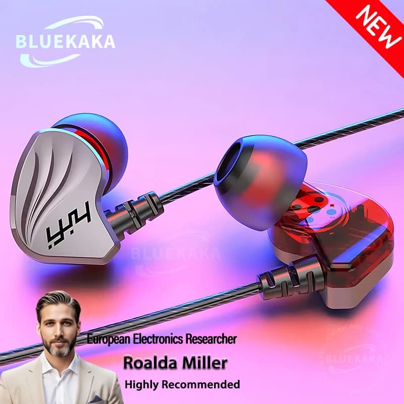 سماعات رأس سلكية داخل الأذن مع ميكروفون للموسيقى والألعاب والرياضة، رقاقة رقمية 6D HIFI بتقنية 3.5MM AUX/Type-C، باس قوي، متوافقة مع أجهزة سامسونج وأندرويد