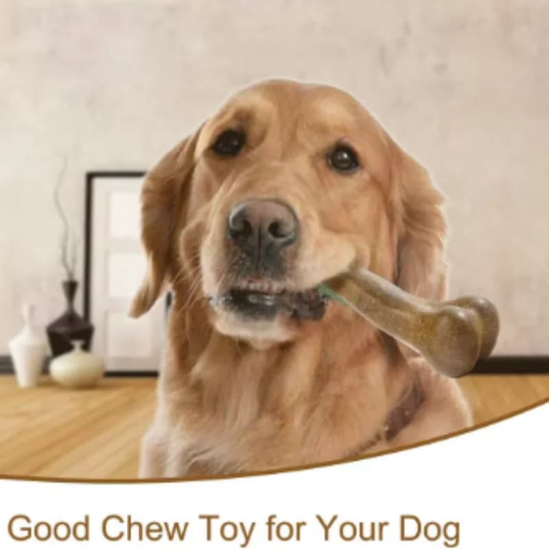 Natural Non-Toxic Indestructible Dog Bone Chew Toy Anti-Bite Puppy Teething Chew Toy for Small Medium Large Dogs Pet Chewbone - 6