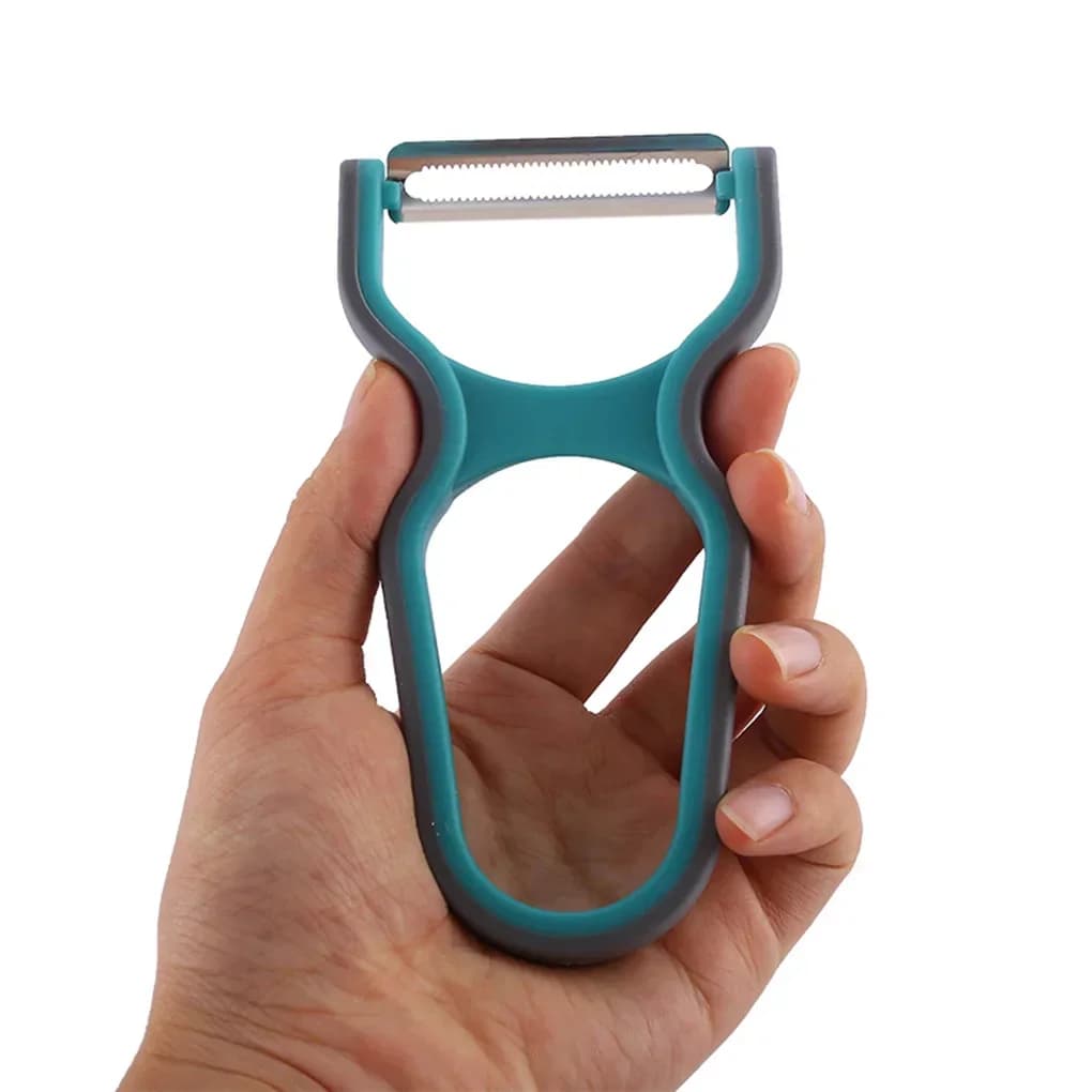 3 قطع/مجموعة مقشرة من الفولاذ المقاوم للصدأ شريحة طعام يد غير قابلة للانزلاق أداة تقشير يدوية للمطبخ لون عشوائي إكسسوارات المطبخ - 3