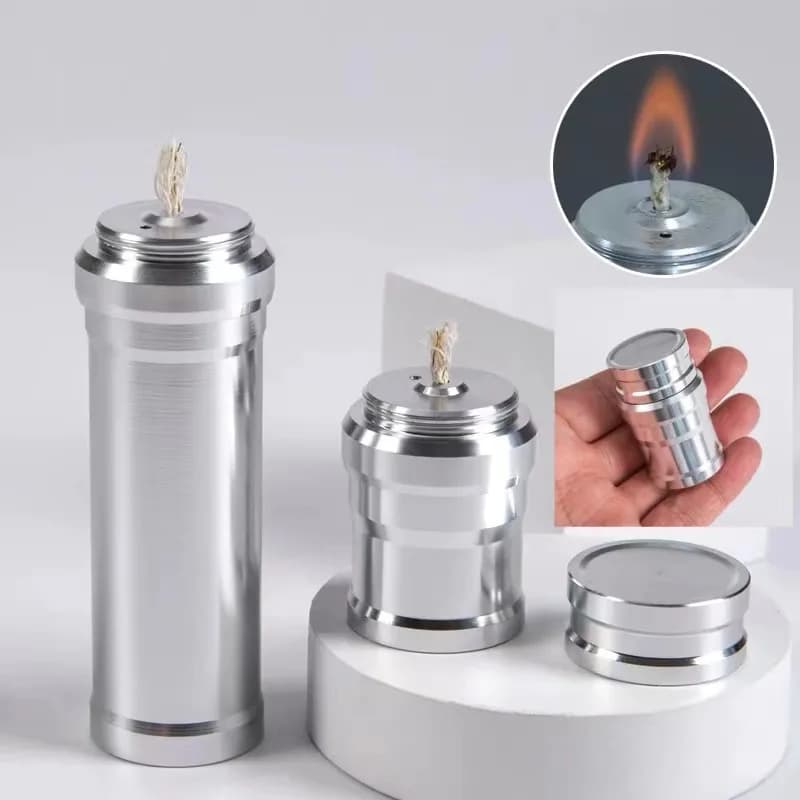 Aluminum Alloy Alcohol Lamp With Wick Mini Burner Heated Small Alcohol Burner for Outdoor Survival Camping Portable Outdoor Tool - 3