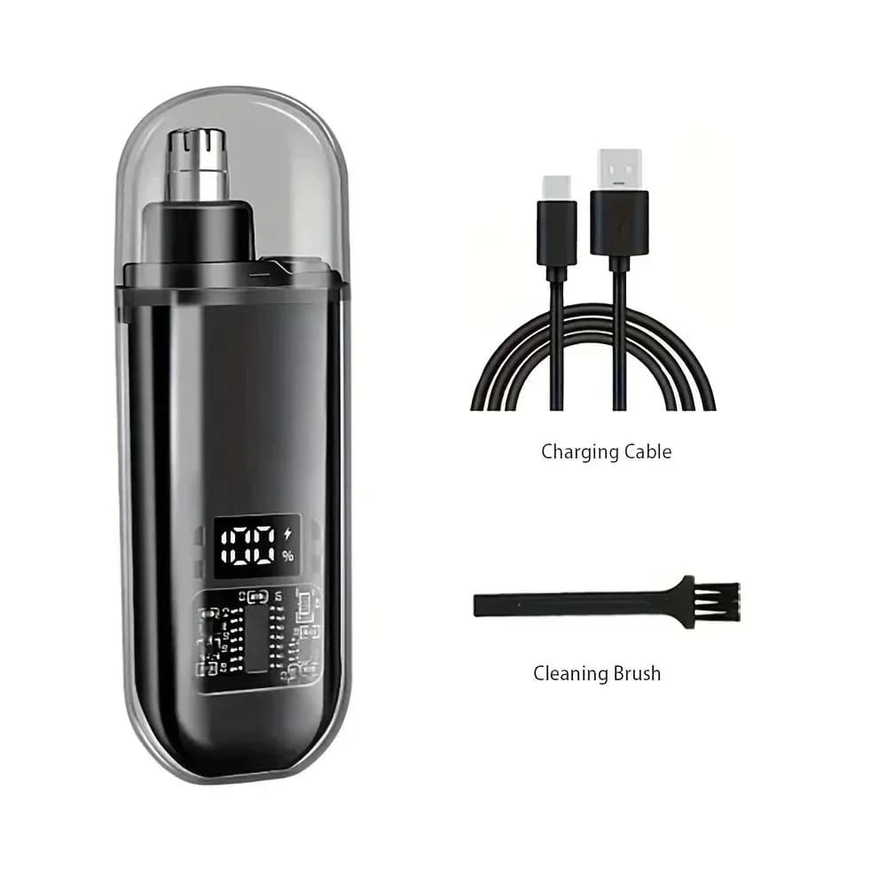 Electric Nose Ear Hair Trimmer Mini Compact Portable USB C Fast Charging Rechargeable Men Facial Hair Removal Grooming Clipper - 6