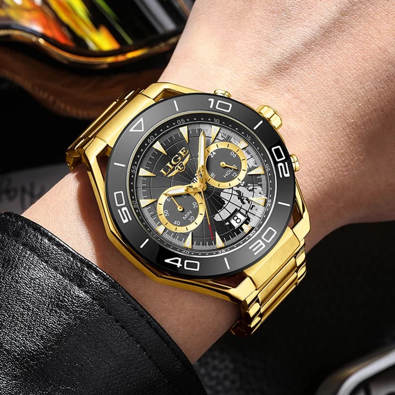 LIGE Top Brand Luxury Mens Watches Casual Business Watch Men Fashion Waterproof Military Men's Quartz Wristwatch Montre Homme - 5