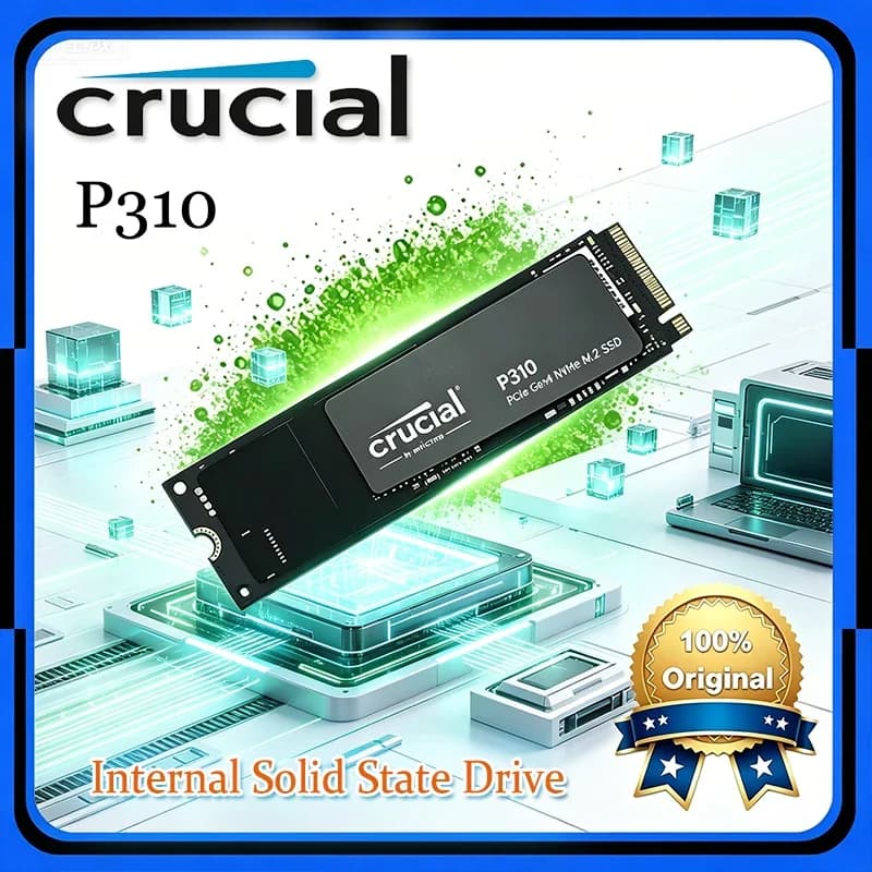 قرص صلب داخلي Crucial P310، 1TB/2TB، 2280 PCIe Gen4 3D NAND NVMe M.2 SSD، سرعة تصل إلى 7,100 MB/s، لأجهزة الكمبيوتر، OEM - 2