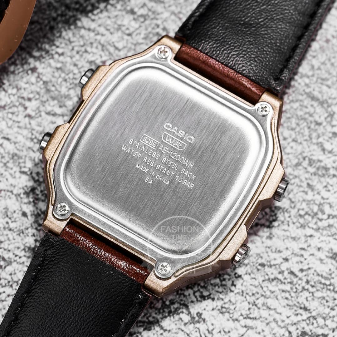 ساعة Casio، مجموعة ساعات رجالية فاخرة، ساعة رقمية عسكرية LED رياضية، موديل AE-1200WHL-5A - 6