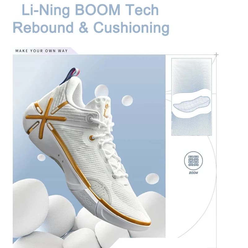 Li-Ning Men's WADE SHADOW 6V2 On Court Basketball Shoes BOOM Cushion Wearable Sport Shoes LiNing Stable Support Sneakers ABPV021 - 3