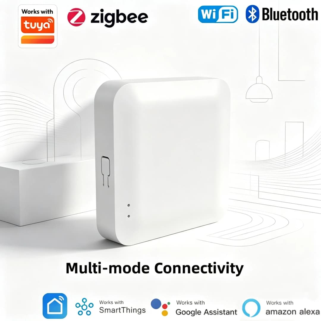 بوابة Tuya الذكية متعددة الأوضاع، مركز Zigbee 3.0 واي فاي بلوتوث لأتمتة المنزل مع Alexa ومساعد Google