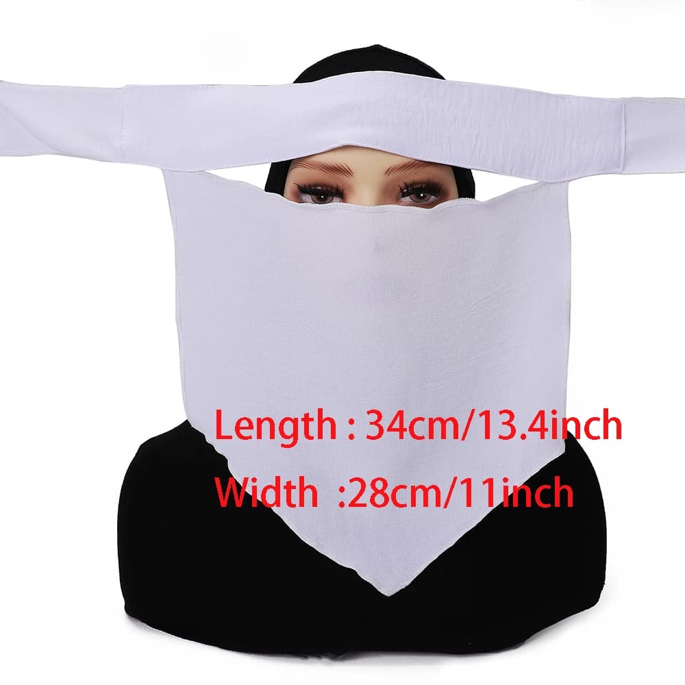 غطاء وجه مسلم حجاب وشاح إسلامي غطاء رأس نسائي حجاب للصلاة قابل للتنفس غطاء وجه سعودي نقاب - 4