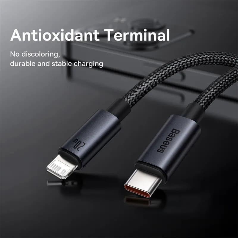 كابل Baseus 20 واط PD USB C لهاتف iPhone 14 و13 و12 Pro Max شحن سريع كابل USB C لهاتف iPhone 12 Mini Pro Max كابل بيانات USB Type C - 4