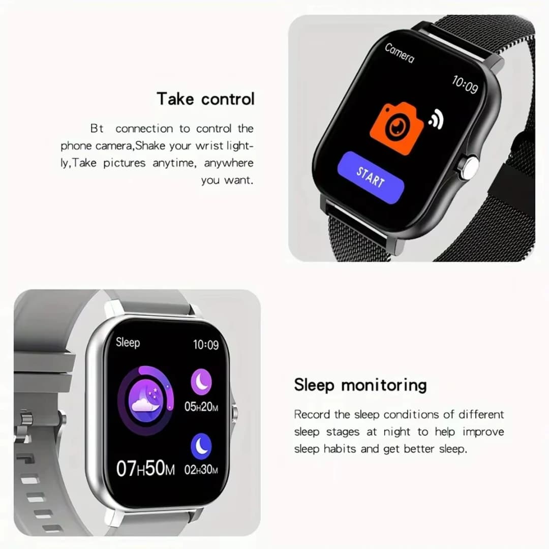 LAXASFIT 2025 New Men's Smart Watch Women's Gift Full Touch Screen Sports Fitness Watch Bluetooth Call Smart Watch - 5