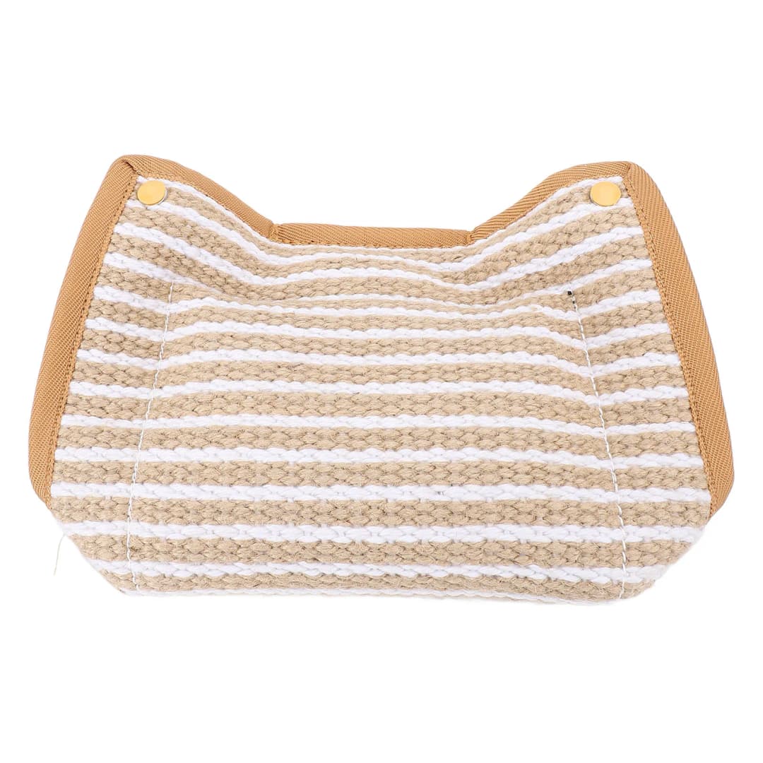 Dog Training Bite Pillow Tear Resistant Interactive Play Toy Jute Pad Dog Bite Sleeve Training Equipment with Handles - 2