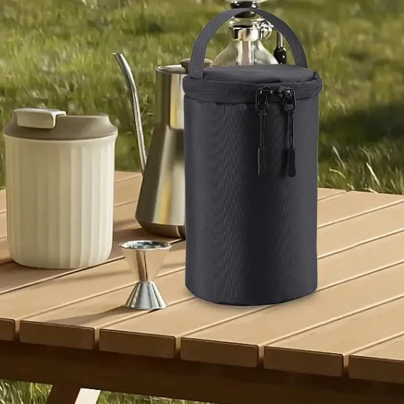 حقيبة تخزين أسطوانية لمحطات الغاز الخارجية مصباح غاز تخييم محمول مضاد للصدمات - 4