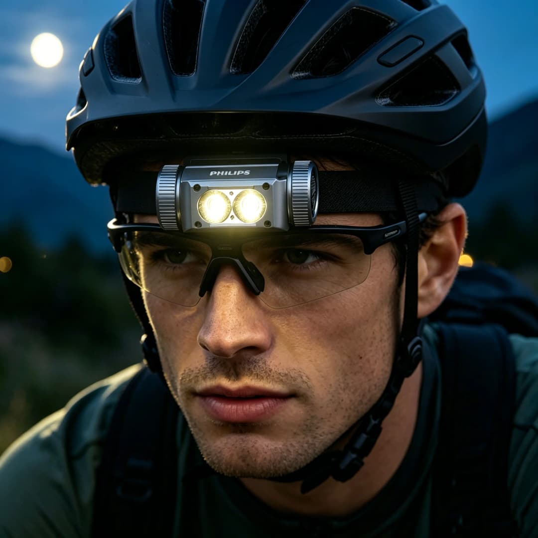 Philips Headlamp Adjustable 90 Degree Lamp Head with Magnetic Absorption Fixed 5 Level Regulation Suitable for Repairing Fishing