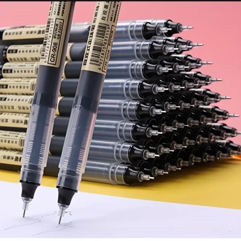 10Pcs/set Supplies Writing Pens Liquid Pen Ballpoint Kawaii Straight High Quality Needle Type Gel  Stationery School Office